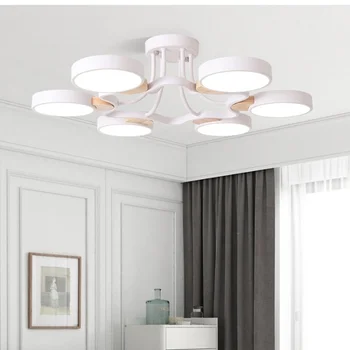 Moderné osobnosti metal & akryl LED 220V stropná lampa biela/šedá/čierna farba, jedáleň, obývacia izba, spálňa, hotelová izba svetlá