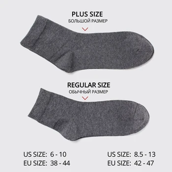HSS 2020 Vysokej Kvality Bežné Podnikanie Mužov Ponožky Letné Zimné Bavlnené Ponožky Rýchle Sušenie Čierna Biela Dlhá Ponožka Plus Veľkosť US7-14