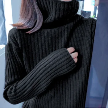 Novú veľkosť sveter ženy vianočný sveter turtleneck pulóver ženy pletený sveter cashmere sveter ženy zimné oblečenie pre ženy
