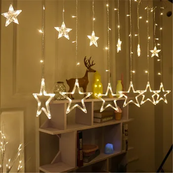Vianočné Dekorácie pre Domov Star Opony Dekoratívne Osvetlenie pre Vonkajšie Nový Rok Domova Vianočné Dekorácie Navidad 2020