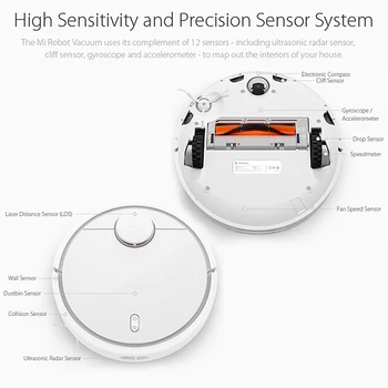 Xiao Mijia Zberného Robot Vysávač Home Filter Prachu Cleaner 1800PA Automatické Zametanie Smart Home Plánované WIFI APP Control