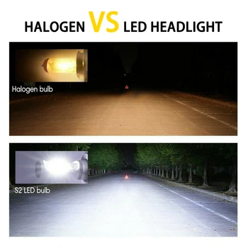 2 KS H7 LED Žiarovky Svetlometu na prestavbu Hi/Lo Lúč 55W 8000LM 6000K Super Svetlé 1860 Zdroj Svetla 360 Stupeň Veľkoobchod