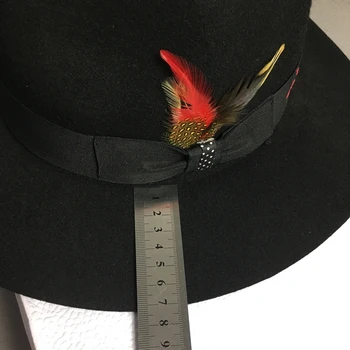 Jeseň a Panama zimné nové vlnené avatar jazz klobúk osobnosti pierko literárny Japonských mužov a žien hat klobúk