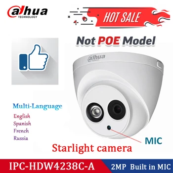Dahua bezpečnostné IP Kamera HDW4636C-A 6MP Vstavaný MIKROFÓN 4MP Dome CCTV kamery HDW4438C-2MP 1080HD hviezdne svetlo sensori nočné videnie