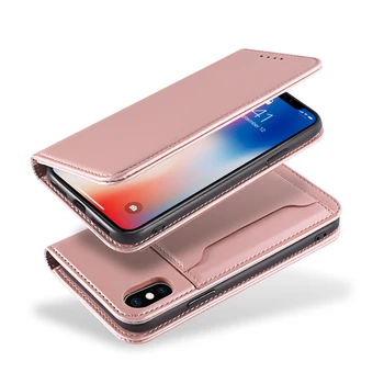 Sacie Kože Flip puzdro pre iPhone 12 Mini 11 Pro XS Max IP XR X SE 2020 8 7 6 6 Plus Sloty pre Karty Peňaženky, Magnetický Kryt Telefónu