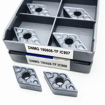 DNMG150604 DNMG150608 TF IC907 IC908 Vonkajšie kovové sústruh čepeľ Iscar CNC kvalitný sústruh časti nástroj DNMG 150604 otáčania nástroja