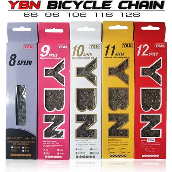 YBN KMC Mountain/Cestný Bicykel Reťaze 8S 9S 10S 11S 12S Rýchlosť Duté Koleso Reťaz Pre SHIMANO SRAM 116/126 Odkazy S Missinglink