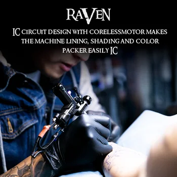 Raven Rotačné Tetovanie Stroj Dragonhawk Tattoo Zbrane Profesionálne Silný Motor Tetovanie Dodanie