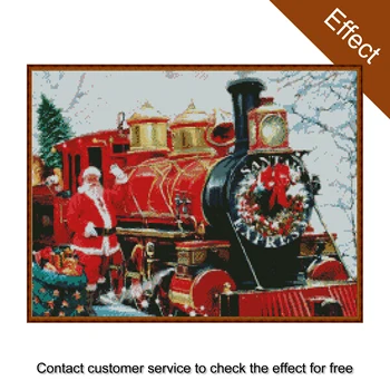 Urob si sám Santa Claus Vlak 5D Diamond Maľovanie Drahokamu Umenie Plné Diamond Výšivky Cross Stitch Zime Vianočný Darček Domova