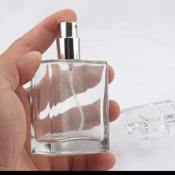 10Pcs 30 ml Nový plochý štvorcový prenosné sklo parfum fľašu sprej prázdne a rozprašovač môže naplniť fľašu