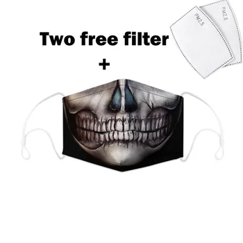Móda Tlač Opakovane Zábavné PM2.5 Filtra Úst Tvár Masku Unisex Roztomilý 3D Úst Utlmiť Masku, Vetru, Priedušná Športové Masky