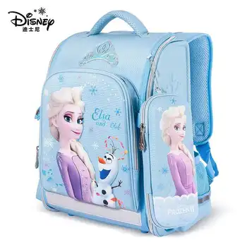 Disney Mrazené školské tašky pre dievčatá Elsa Anna Olaf príčinné veľkú kapacitu vody dôkaz primárneho študent ortopedické späť mochilars