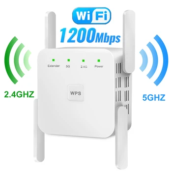 5G WiFi Opakovač Bezdrôtový Wifi Zosilňovač Domácej sieti Wi-fi Signál Booster 1200Mbps Smerovač Wi-Fi Long Range Extender Internet Zosilňovač