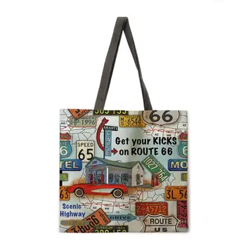 66 cestnej plátenná nákupná taška dámy ramenní taška skladacia nákupná taška vonkajšie pláži v kabelke ženské kabelky