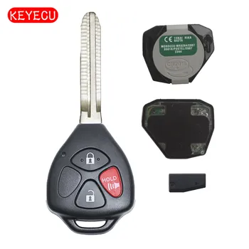 Keyecu Diaľkové Tlačidlo 3 Tlačidlo 433MHz 4D67 Čip FOB pre obdobie 2005-2008 Toyota Hilux FCC ID: MDL B42TA