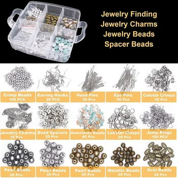 Šperky Robiť Dodávky Súprava Šperkov Výrobu Nástrojov sada Obsahuje Korálky Drôt pre Náramok a Pearl Korálky Dištančné Korálky Šperky Plier