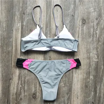 2018 nové letné sexy Ženy, popruh Bikini Set Push-up Polstrovaná nízkym pásom Plavky, Plavky na Kúpanie 2ks Nastaviť plážové oblečenie oblečenie