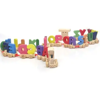Vysoko Kvalitné Drevené Deti Vlak Hračky 26 Anglické Písmená Dieťa Raného Vzdelávania Logická Hračka Pre 3 Ročný Abve Deti