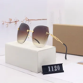 2020 nové slnečné okuliare dámy módne slnečné okuliare značky dizajnér slnečné Okuliare gradient farba transparentná šošovky dámy kovové čipky fram