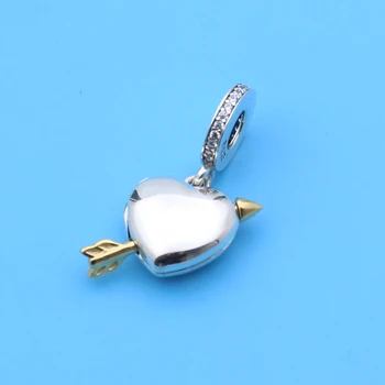 Vysoko Kvalitný 925 Sterling Silver Korálky Rovine Láska Srdce Prívesok Charms fit Pôvodné Pan Náramky Ženy DIY Šperky