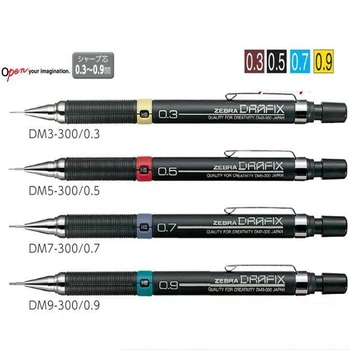 ZEBRA 0.3/0.5/0.7/0.9 mm Grafit Vypracovanie Kreslenie Automatické Mechanické Ceruzky Pre Náčrt Školské potreby kancelárske potreby