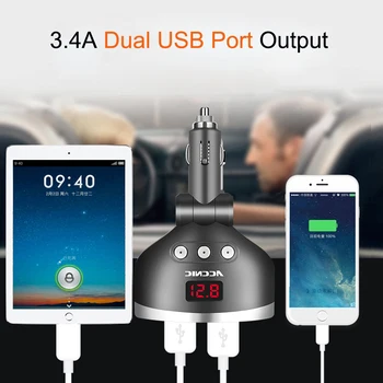 Univerzálny duálny USB Nabíjačka do Auta 3.4 Rýchle Nabitie 3 v 1 Nabíjačka do Auta S 3 auto cigaretový zapaľovač Pre iPhone SAMSUNG Smart Telefón