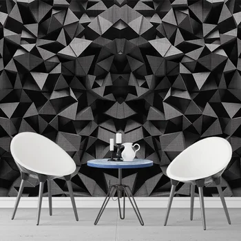 Vlastné Nástenné Tapety 3D Stereo Geometrie mazurkou Vzor Nástenné Maľby Obývacia Izba TV Spálňa výtvarné Umenie Pozadí na Stenu
