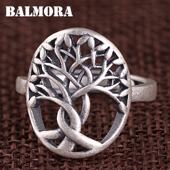 BALMORA Reálne 990 Čistého Striebra Pobočky Matný Elegantné Prstene pre Ženy Milenca Darček Módne Šperky Anillos Vysokej Kvality SY22426