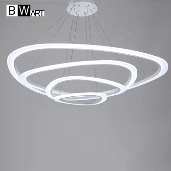 BWART Moderné LED luster Luxusná Obývacia Izba led lampa Veľký Oblúk trojuholník chandel pozastavenie Svietidlá stmievateľné lesk