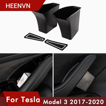 Heenvn Dvere Auta Skladovanie Hlavne Pre Tesla Model 3 Kľučky Kontajner Držiteľ Zásobník Box Model3 Príslušenstvo 2020 Pre Model Troch