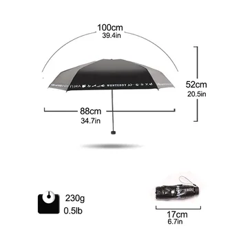 Značka Mini Dáždnik Pre Ženy, Malé Módne Skladacie Dáždniky Anti-UV Dážď Vrecku Dievča Parasol Módne Winfproof Prenosné Darček