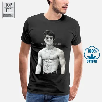 Bruce Lee T-Shirts Hip Hop T-Shirt Mužov Značky Harajuku Tričko Čierne Tričko Bavlna Muži T-Shirts Čierne Tričko Retro Tričko A0042