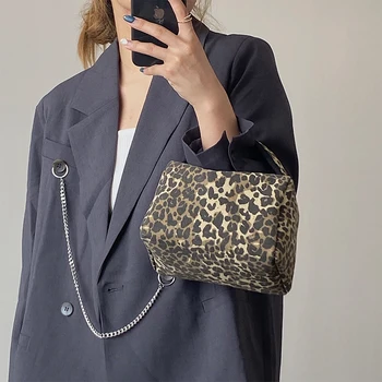 Móda Ženy Kabelka Leopard Malé Námestie Taška Ženy Reťazca Ramenný Messenger Taška Luxusné Večer Taška Spojka Mobilný Telefón Tašky