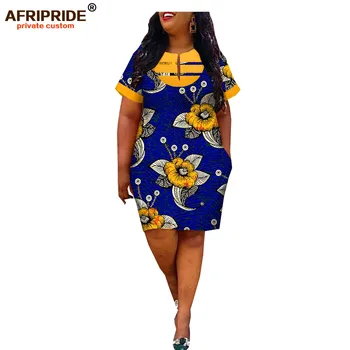 Afripride afriky šaty pre ženy na mieru nad koleno dĺžke lete ženy bavlny-line šaty A1925049