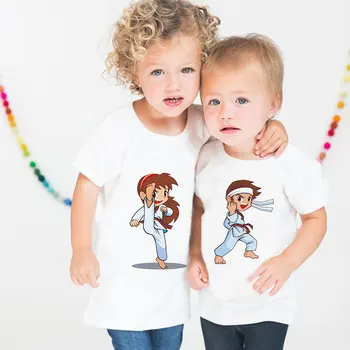 Letné Chlapci A Dievčatá T-shirts Víchrica Taekwondo Deti Oblečenie Nový Detí Topy Estetický Dizajn Zábavné O-Golier T Shirt Chlapcov