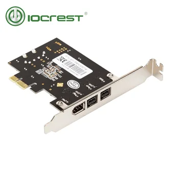 IOCREST PCI Express 3 Port Firewire 1394B & 1394A PCIe 1.1 x1 Karta TI XIO2213B Chipset