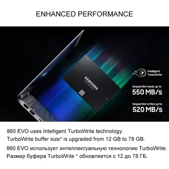 Samsung ssd 500gb 860 EVO Internej jednotky ssd (Solid State Disk 250GB 1 TB HDD Pevný Disk SATA 3 2.5 palcový 2tb HD ssd disk pre Prenosné Ploche