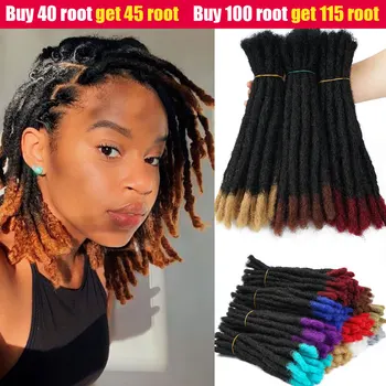 10 Palcový Farebný pletená vlasy Afro Ručné Dredy Háčkovanie Vlasy Veľkoobchod Syntetické Ombre Vrkoč Vlasy Čierne ženy