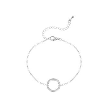 české jednoduchý štýl rose gold farebný kruh, kolo šperky set pre ženy, svadobný náhrdelník náramok Vianočné darčeky J4701