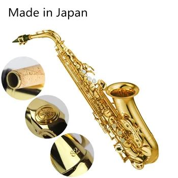 Vyrobené v Japonsku 62 Profesionálnych Alto Drop E Saxofón Zlato Alto Saxofón s Kapela Úst Kus Trstiny Aglet Viac Package mail