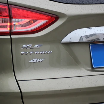 Trochu Zmena Kufri Chrome Odznak Odtlačkový Znak Písmená Nálepky TITÁN vhodné pre Ford Kuga Mondeo