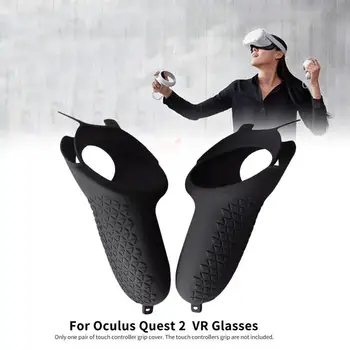 1Pair Rukoväť VR Okuliare Touch Regulátor Rukoväť Kryt Mäkké pre Oculus Quest 2 Shockproof VR Touch Regulátor Kryt Odolný proti Opotrebeniu