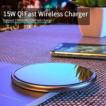Essager 15W Qi Bezdrôtovú Nabíjačku Rýchly mobilný Telefón, Indukčné Nabíjanie Pad Pre iPhone 12 11 Pro Max X Xiao mi 10 Samsung S20
