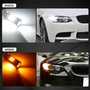 Žiadna Chyba Žltá Biela PY24W Pre Audi BMW, Mercedes LED Predné Zase Signálnych Svetiel, Vhodné A4 B8 O5 E90 E92 F07 F10 E83 E70 X5 E71 W211