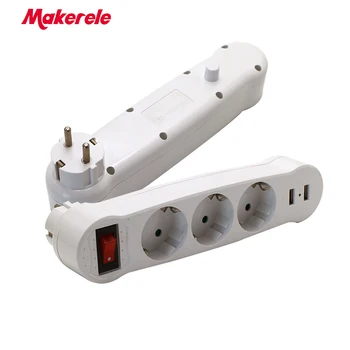 Makerele rozvodky 16A 250V Rozšírenie Zásuvky s 5V 2A 2 nabíjanie pomocou pripojenia USB porty bezdrôtový drôt rozšírenie converter EÚ Adaptér