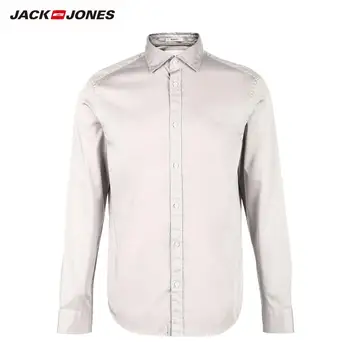 JackJones pánske Bavlna Výšivky Farbou Long-sleeve Tričko pánskeho oblečenia Základné 219105576