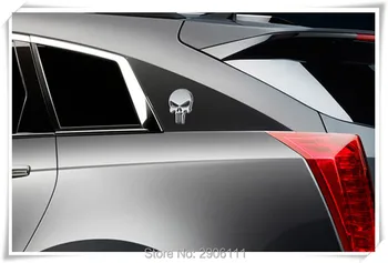 Auto Styling 3D Kovov Punisher Lebky Znak, Odznak pre fiat punto 500 bravo freemont stilo panda linea príslušenstvo automobily