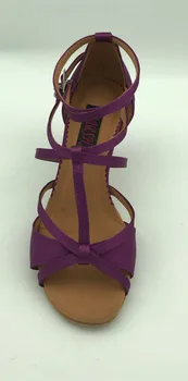 Hot Predaj sála latinské tanečné topánky salsa tango topánky strany obuv vo fialovej pre ženy profesionálne 6232P