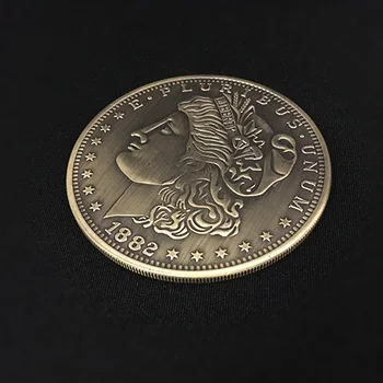Jumbo Morgan Dolár (7 cm) kúzelnícke Triky Kúzelníka zblízka Ulici Ilúzie, Rekvizity Príslušenstvo, Nachádzajúce sa Miznúce Mince Magia