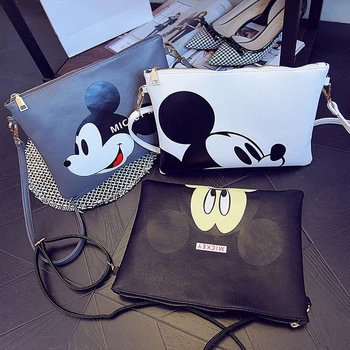 Disney Oblečenie Pre Bag Ladies Fashion Spojka Taška Messenger Dievča Tašky Cartoon Mickey Mouse Kabelka Cestovné Tašky Cez Rameno Narodeninám